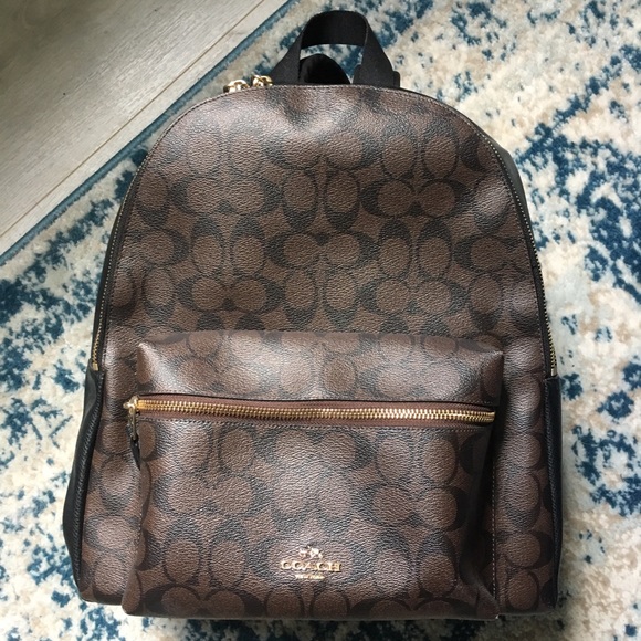 Coach Handbags - Coach Charlie Backpack black/brown
